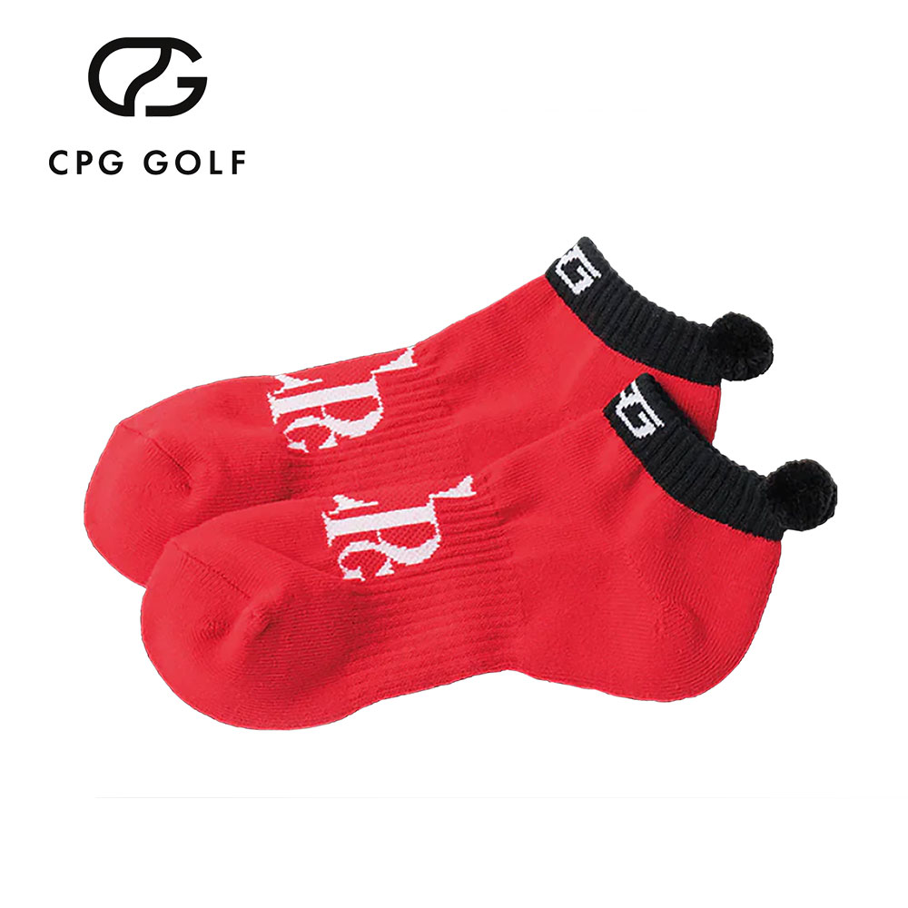 梵付きアンクルソックス　RED【CPG GOLF】