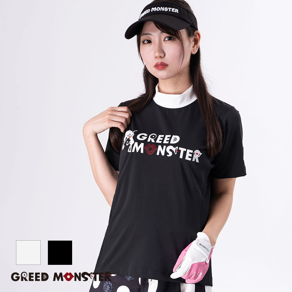 Multi pattern モックネックTシャツ