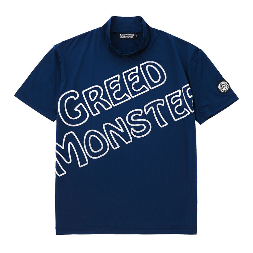 Bordering Logo モックネックTシャツ