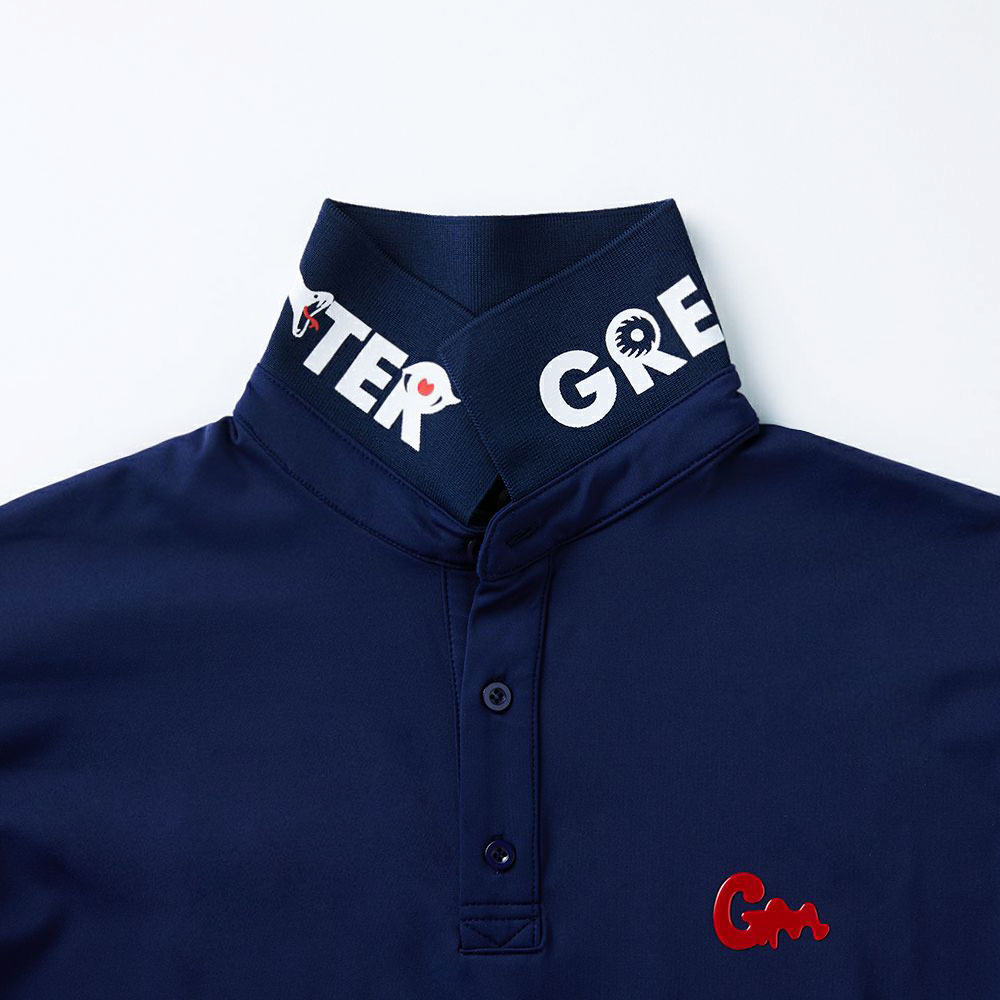 【GREED MONSTER】グリードモンスター Back body panel print ポロシャツ