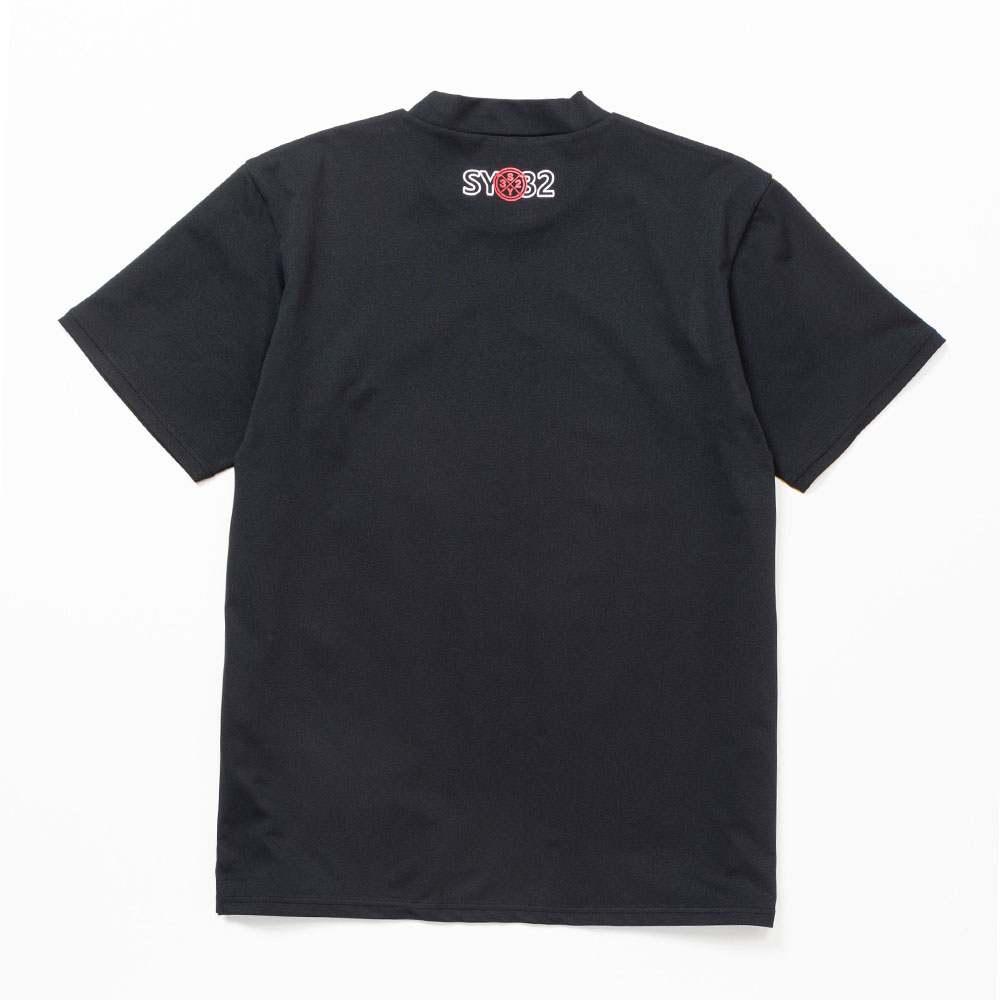 DOT PRINT EMB モックネックTシャツ【SY-32】
