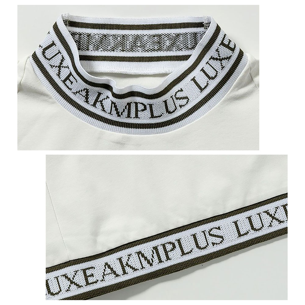 カラーロゴモックネックカットソー【LUXE AKM PLUS】