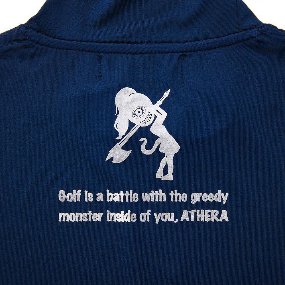 Bordering Logo モックネックTシャツ