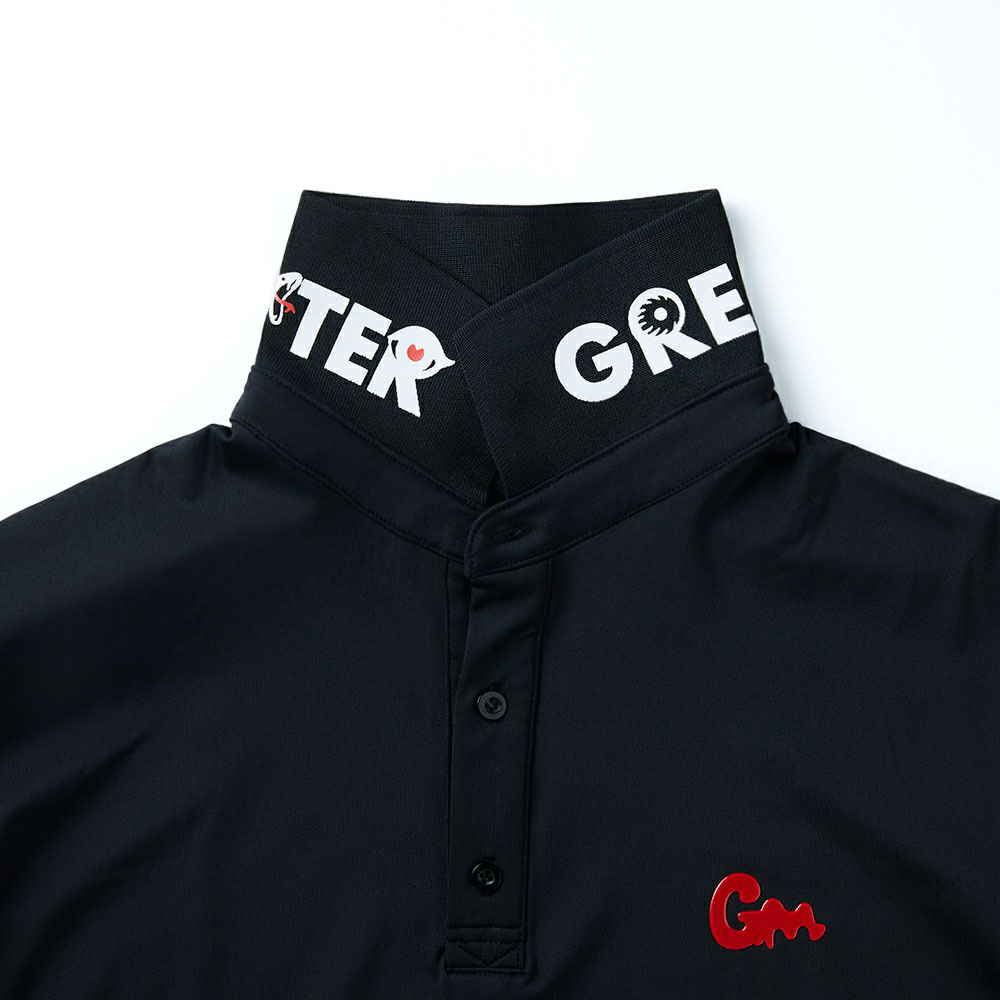 【GREED MONSTER】グリードモンスター Back body panel print ポロシャツ