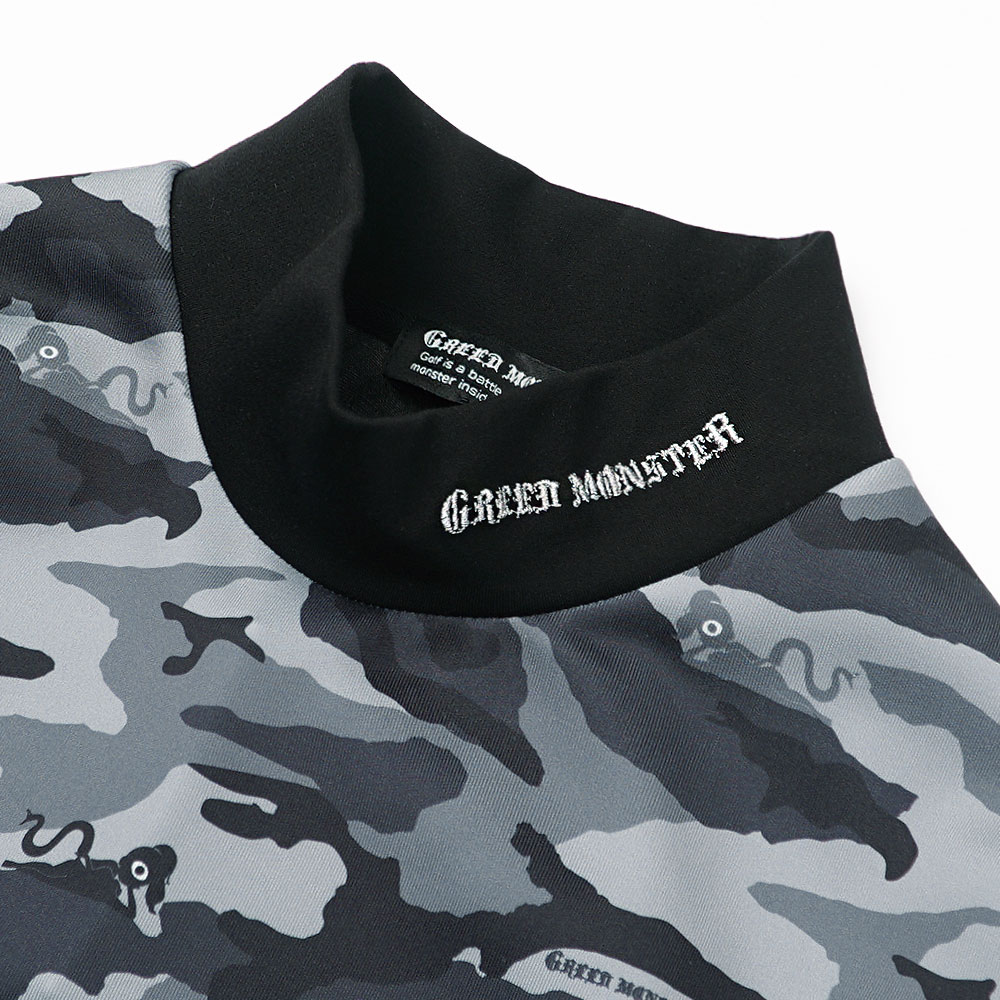【GREED MONSTER】グリードモンスター CAMOUFLAGE モックネック長袖カットソー