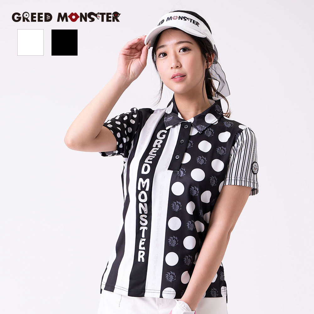 Stripe Dot GIRARI 切替ポロシャツ