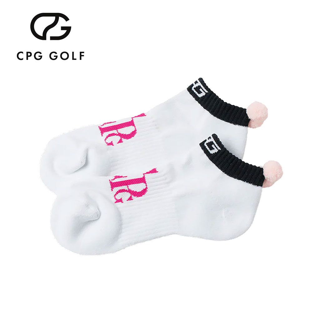 梵付きアンクルソックス　WHITE【CPG GOLF】