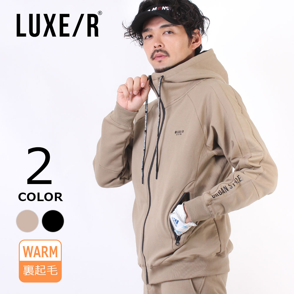 フリース×ナイロン切替フードジャケット【LUXE/R GOLF(ラグジュゴルフ)】