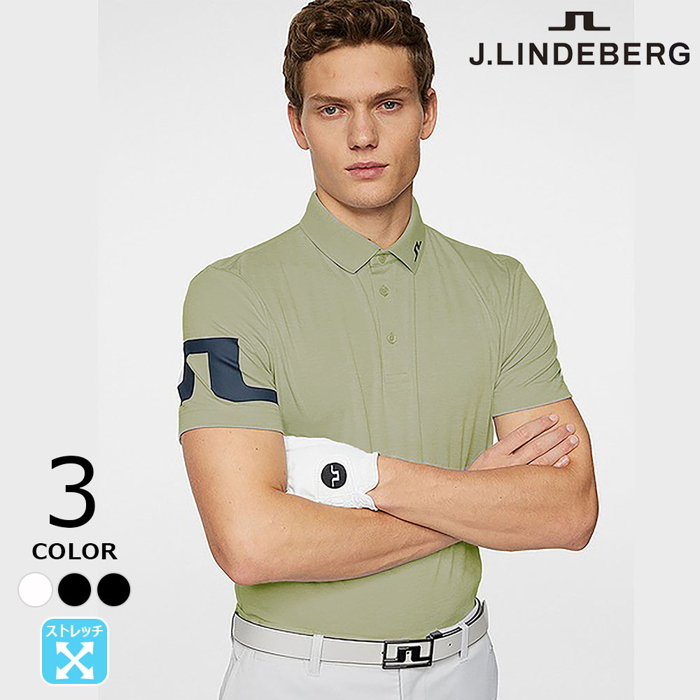 ショルダーロゴ半袖ポロシャツ【J.LINDEBERG】