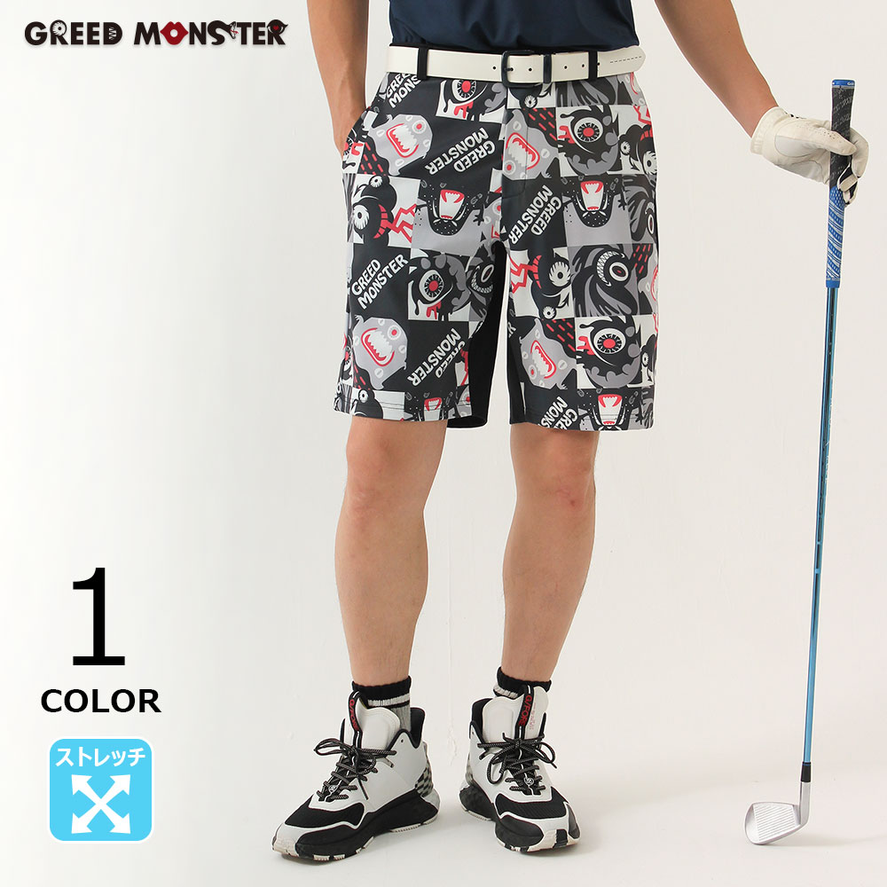 ブロックチェックモンスター切替ハーフパンツ【GREED MONSTER】