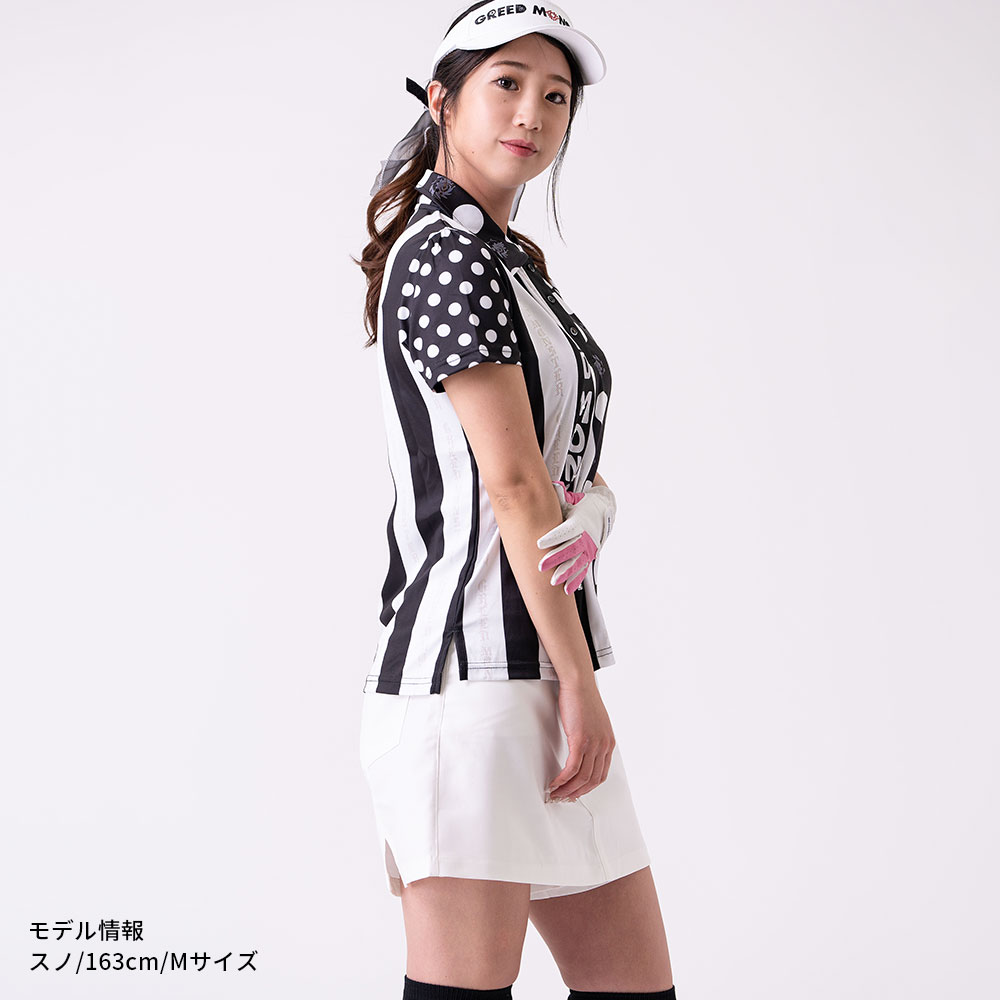 Stripe Dot GIRARI 切替ポロシャツ