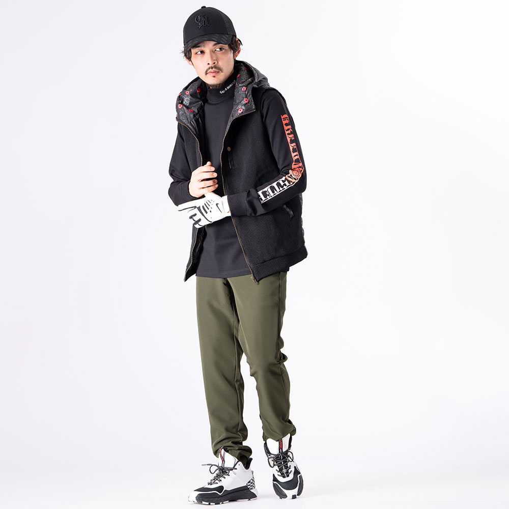 Knit Combination 中綿フードベスト