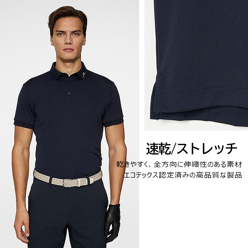 バックロゴ半袖ポロシャツ【J.LINDEBERG】