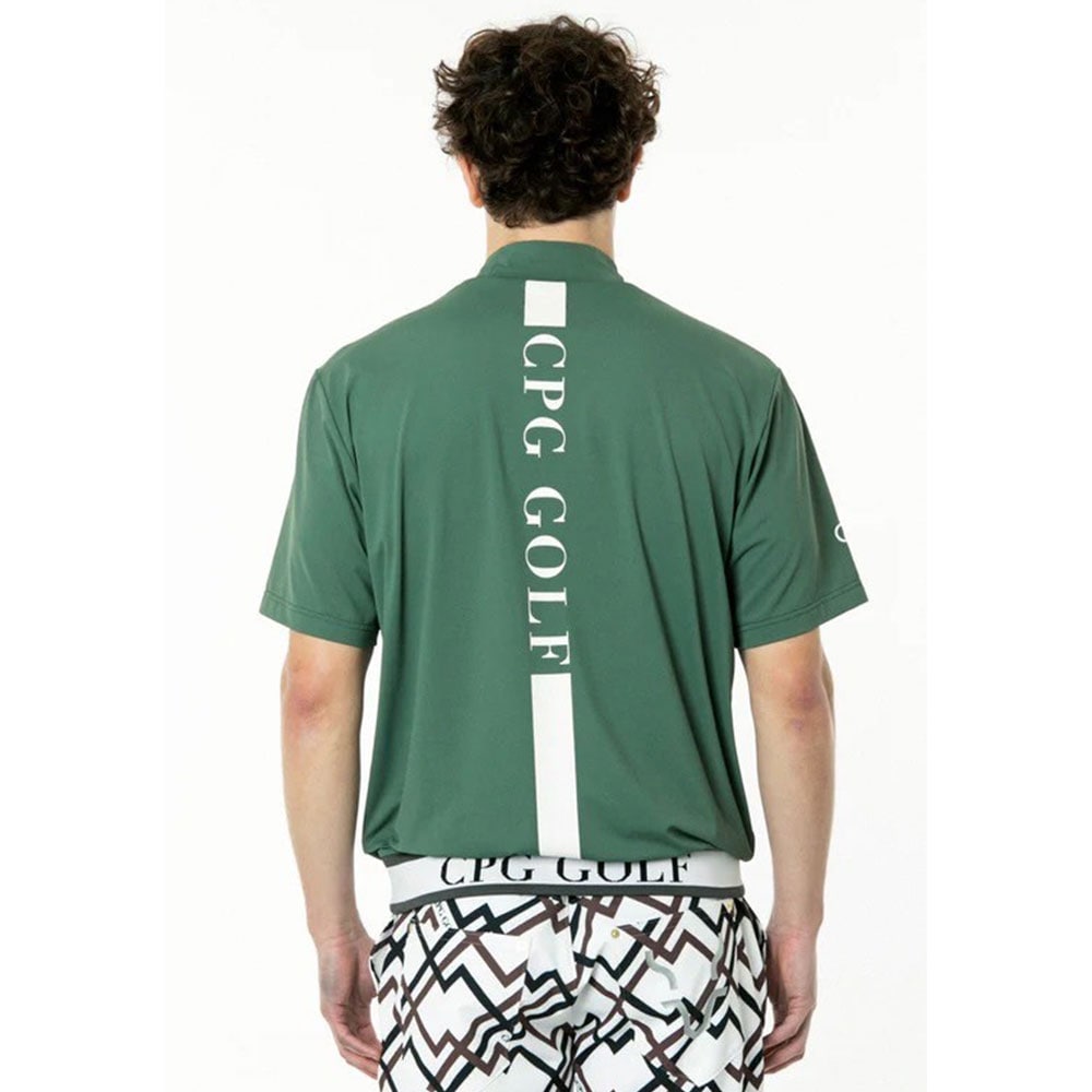 裾JQテープ付きモックネックSS　GREEN【CPG GOLF】