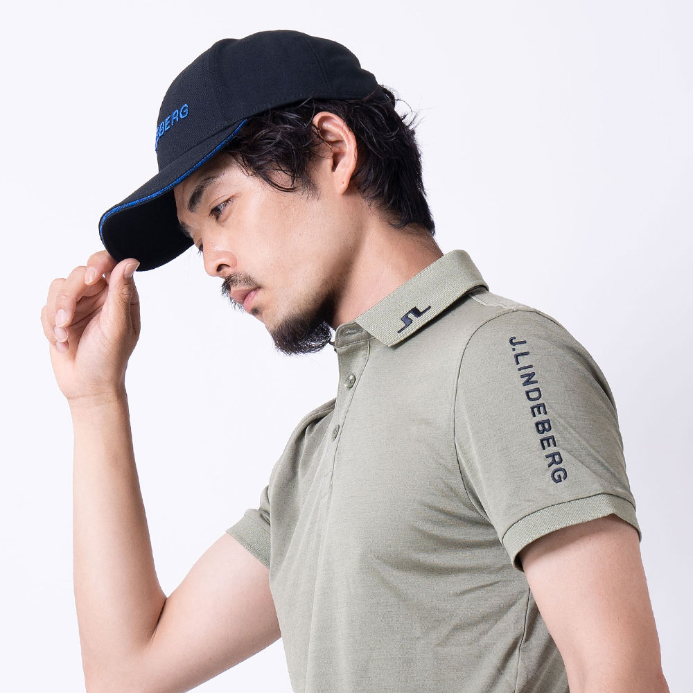 ロゴツイルキャップ　BLACK【J.LINDEBERG】