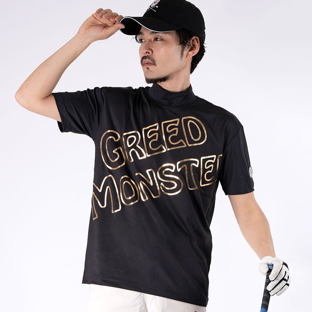Bordering Logo モックネックTシャツ