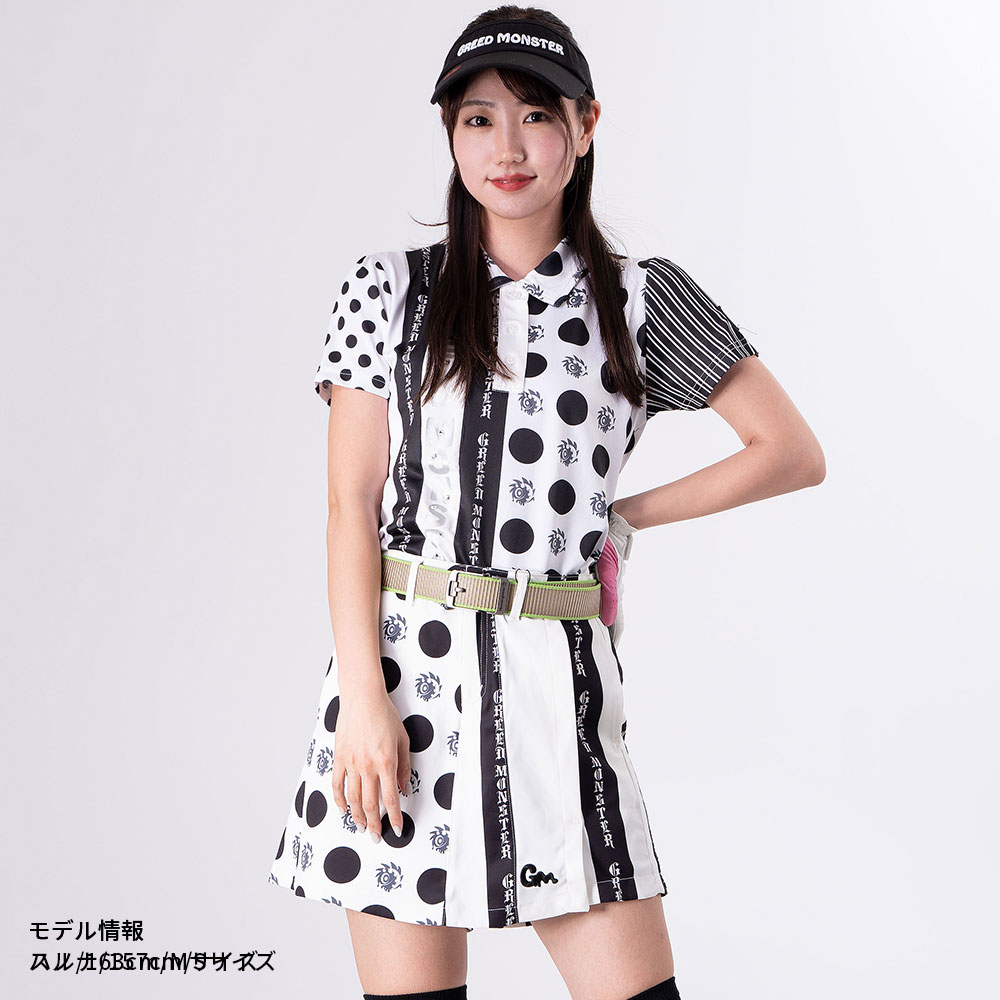 Stripe Dot GIRARI 切替ポロシャツ