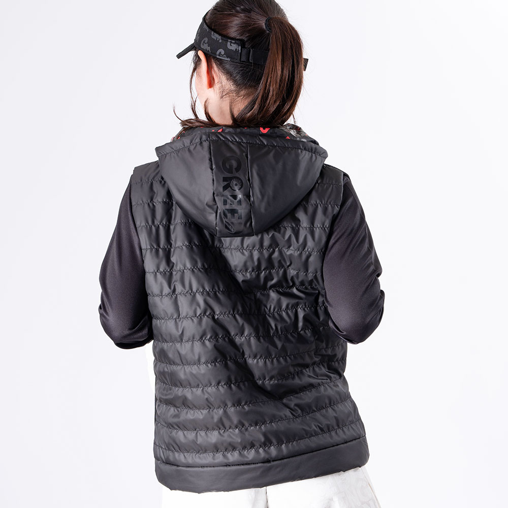 Knit Combination 中綿フードベスト