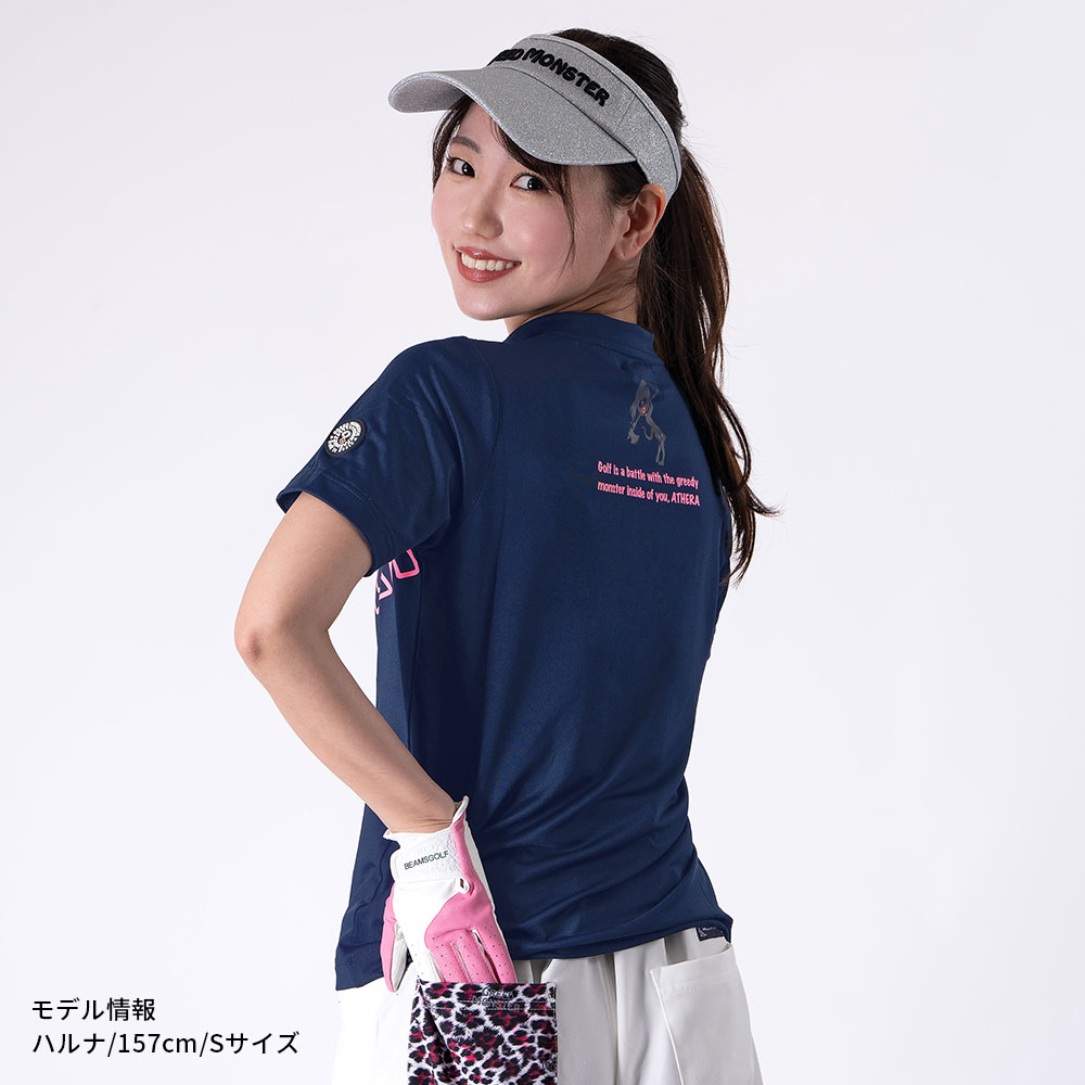 【GREED MONSTER】グリードモンスター Bordering Logo モックネックTシャツ