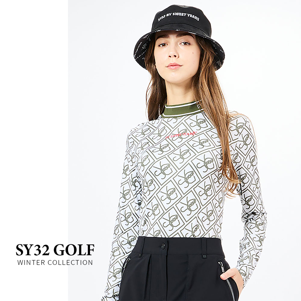 グラフィックモックネックシャツ【SY32 GOLF】
