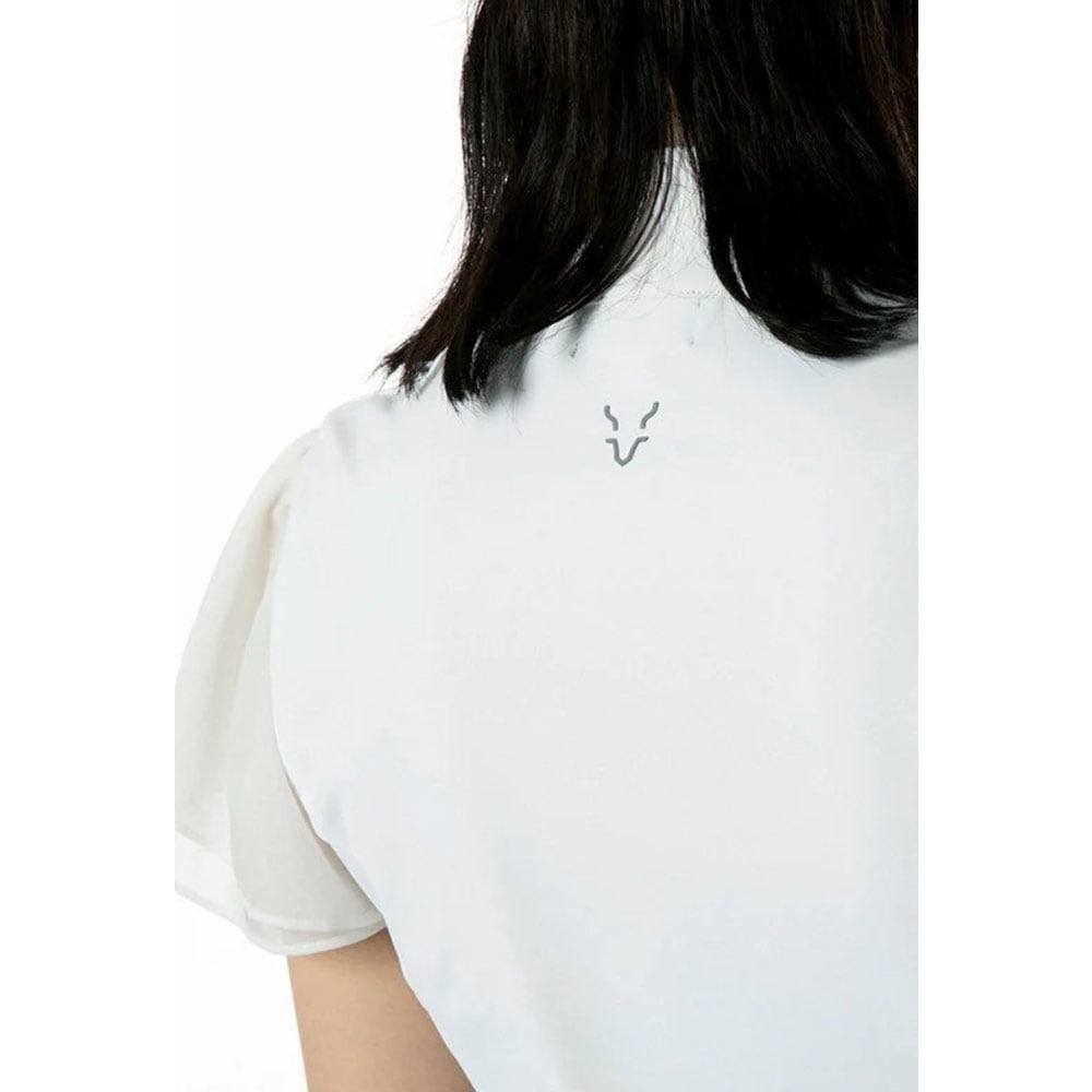マオカラー袖シフォンSS　WHITE【CPG GOLF】