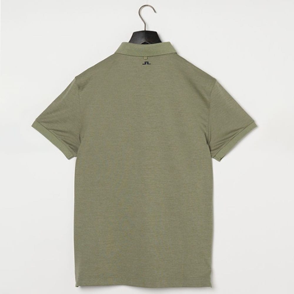 ロゴ刺繍ポロシャツ　KHAKI【J.LINDEBERG】