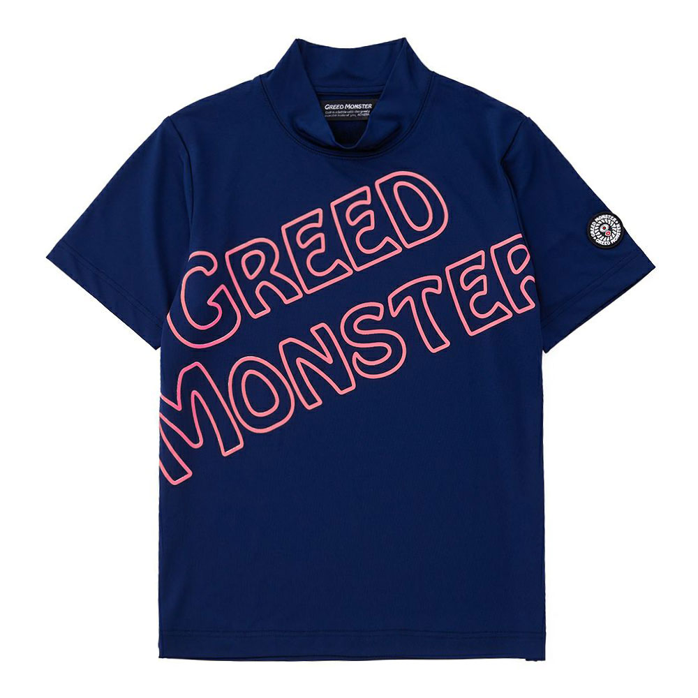 【GREED MONSTER】グリードモンスター Bordering Logo モックネックTシャツ