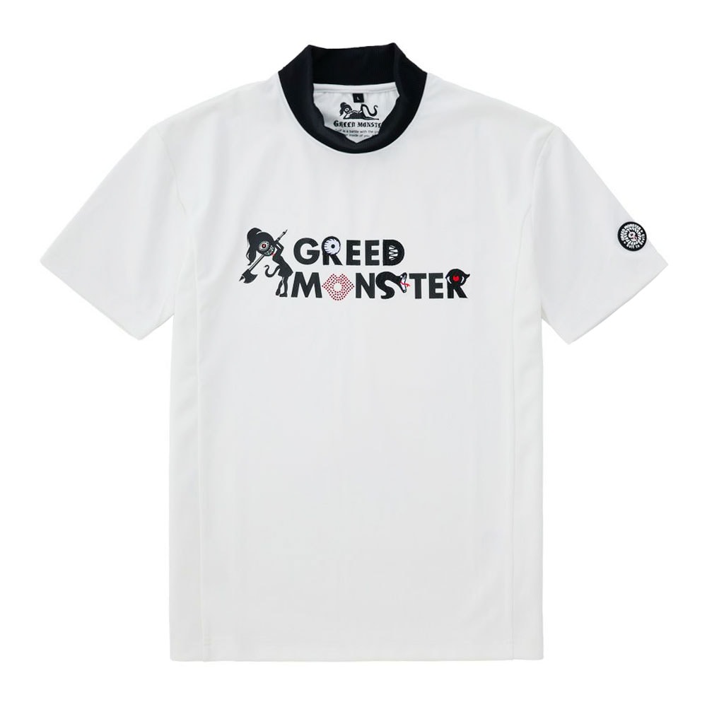 Multi pattern モックネックTシャツ