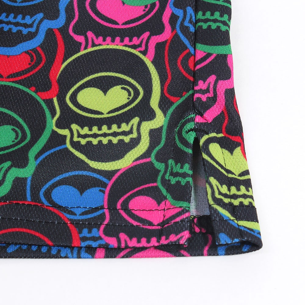 ATHERA Skull 総柄レインボーポロシャツ(Japan made)
