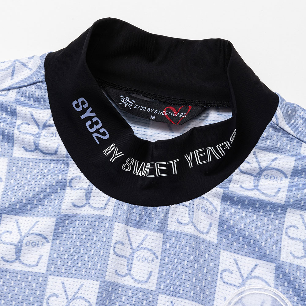 GRID GRAPHIC モックネックTシャツ【SY-32】