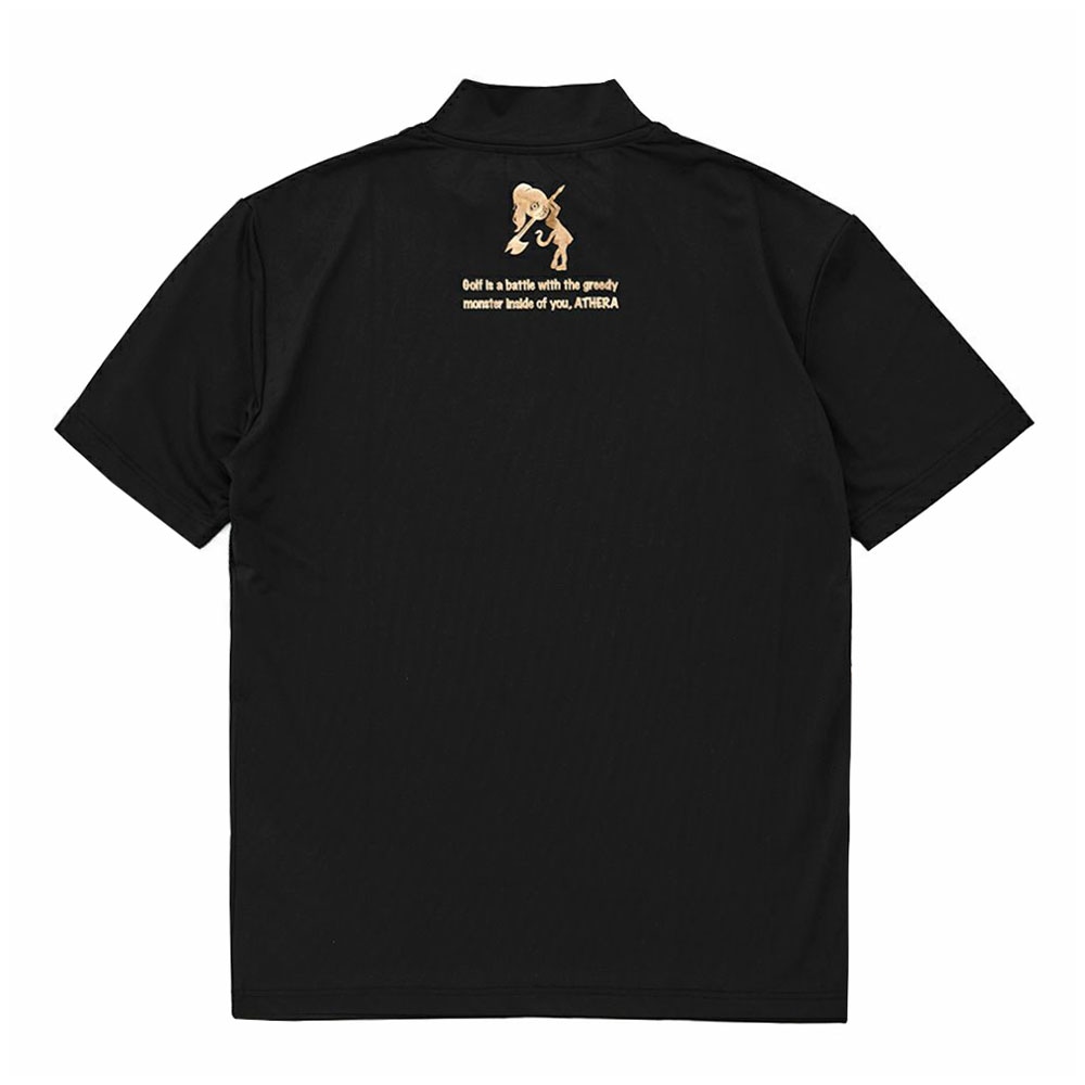 Bordering Logo モックネックTシャツ