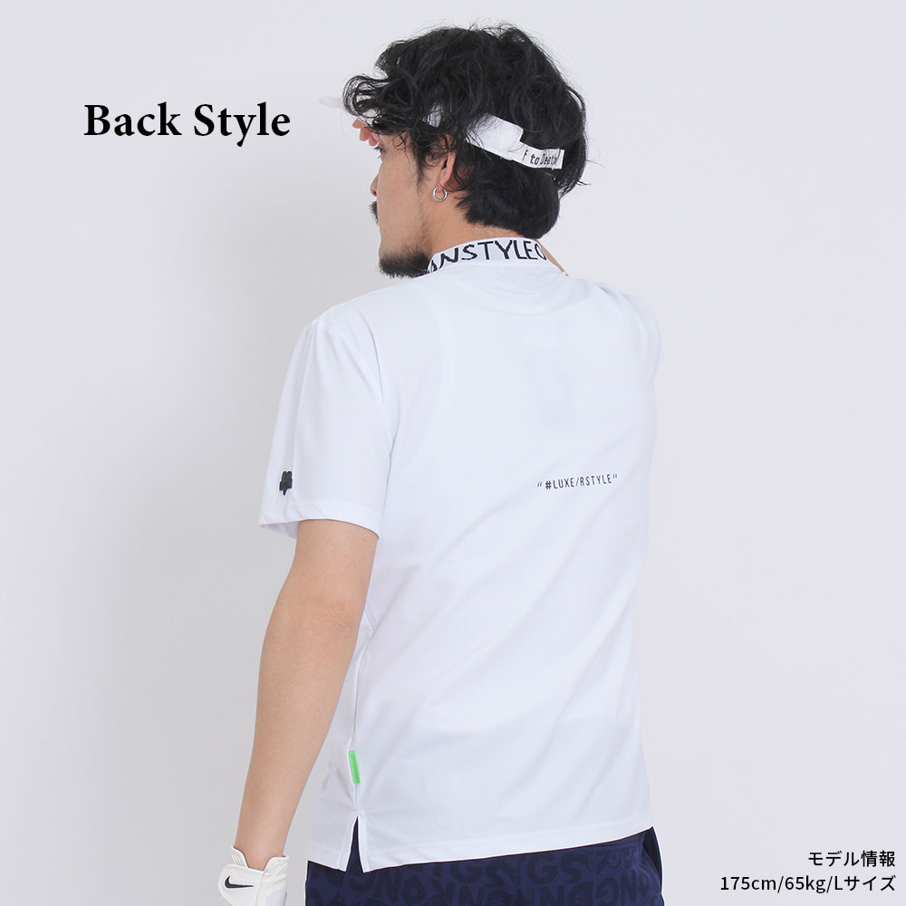 接触冷感ロゴモックネック【LUXE/R GOLF(ラグジュゴルフ)】