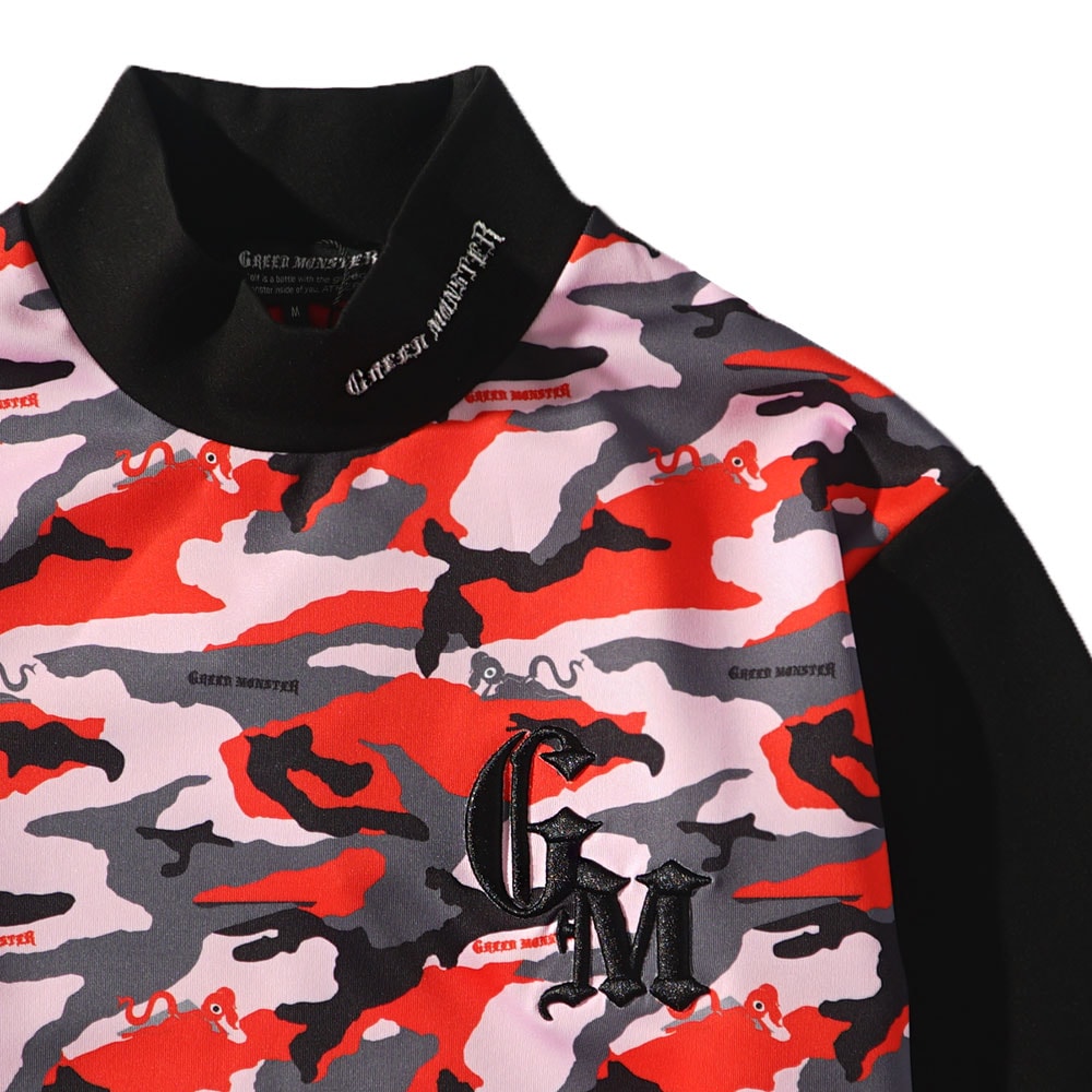 【GREED MONSTER】グリードモンスター CAMOUFLAGE モックネック長袖カットソー